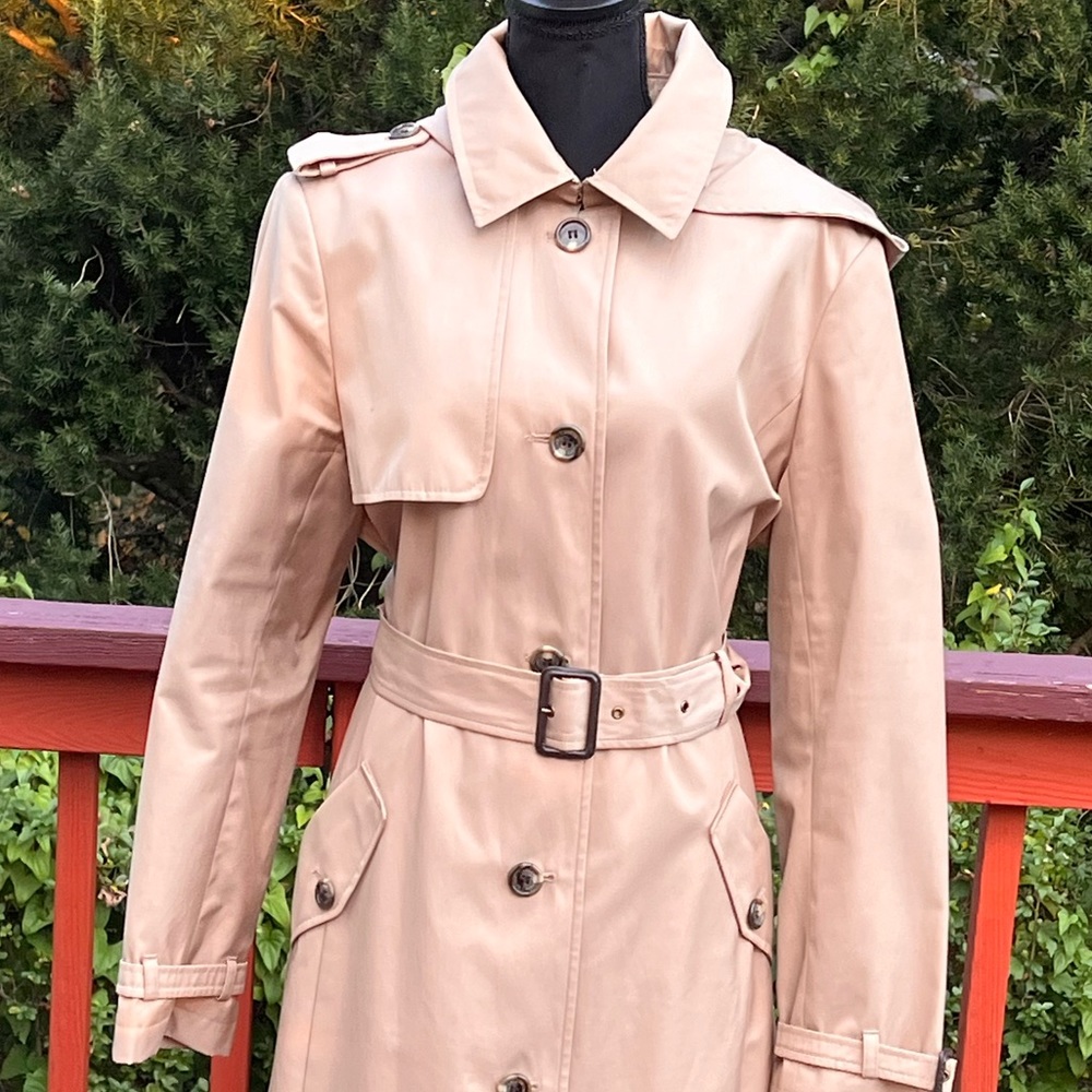 ❤️‍🔥LAUREN RALPH ❤️‍🔥LAUREN BEIGE TRENCH COAT SIZE X-LARGE - Picture 3 of 16